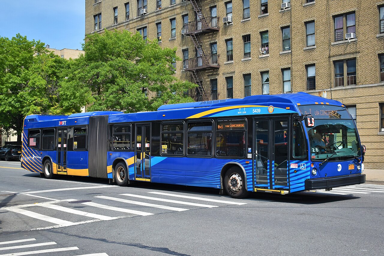 MTA New York City articulated bus on city street